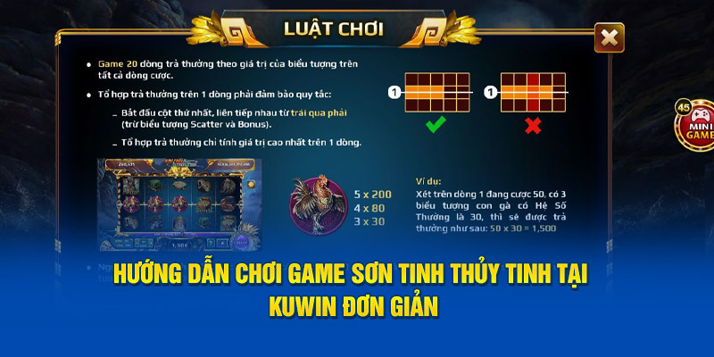 Hướng dẫn chơi game Sơn Tinh Thủy Tinh tại Kuwin đơn giản